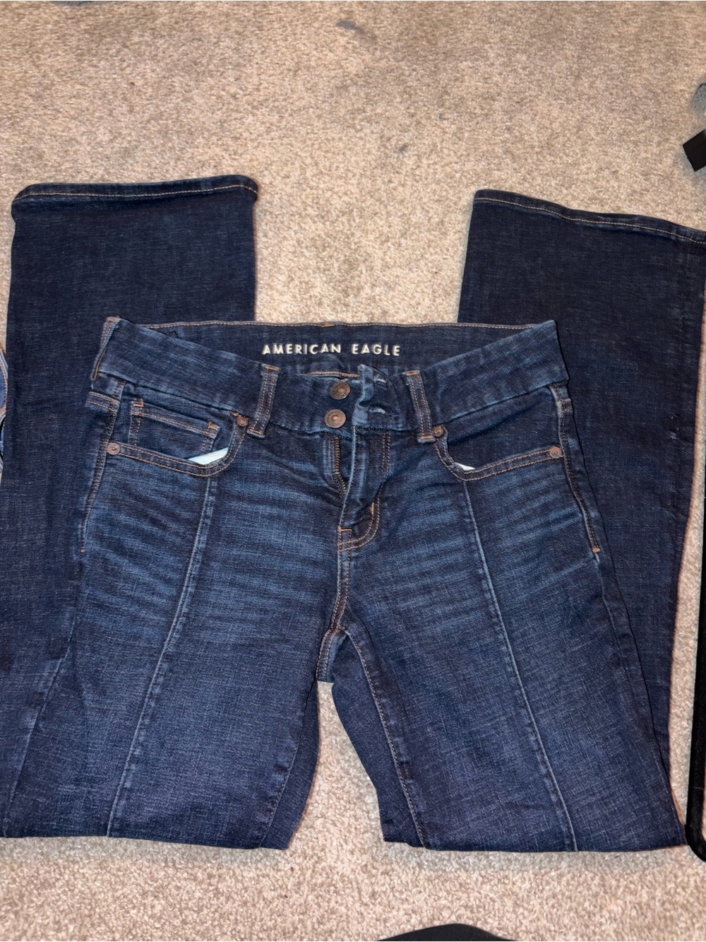 American Eagle Curvy Kick Bootcut Jeans with Front Seams